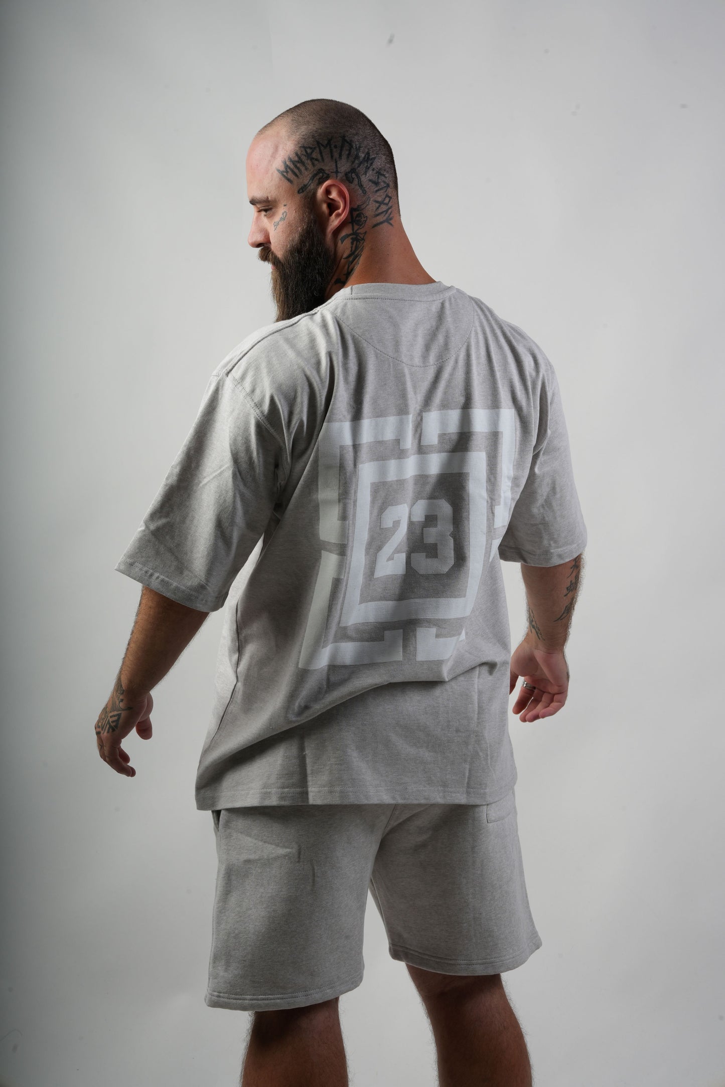 OVERSIZE SHIRT BACKPRINT GREY